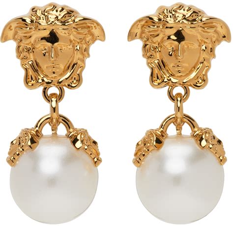versace gold earrings